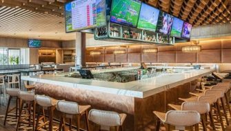 Moxies Houston Bar and Lounge Area